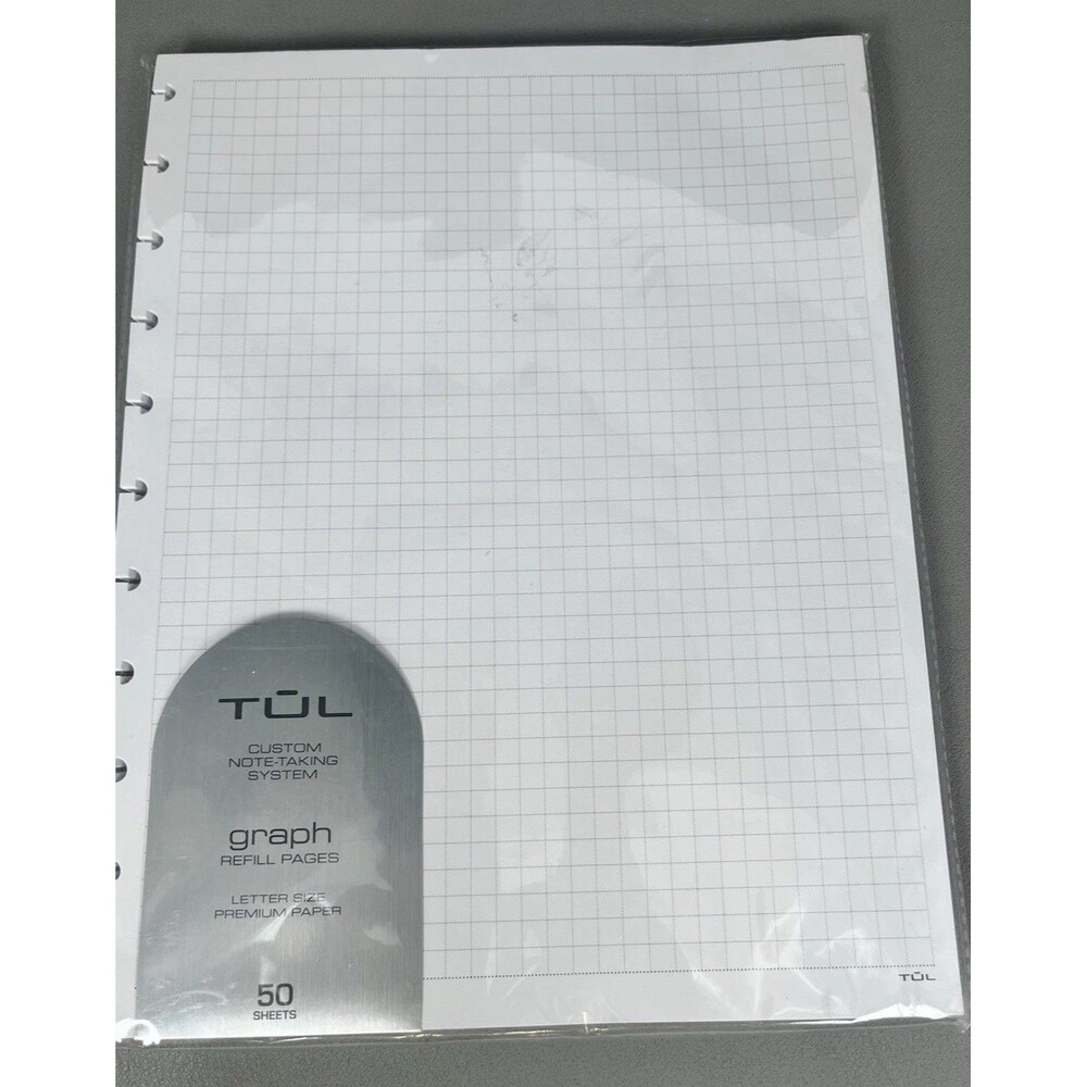 Tul Custom Note-Taking System Graph Refill Pages Letter Size Premium Paper New